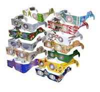 23 Pairs 3D Holiday Glasses -13 Different Styles  Includes Jingle Bells,   Folded Sleeved - Transform Holidays Lights Into Magical Images