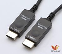 Optomind Long Distance High Speed Fiber Optic HDMI 2.0 Slim Flexible Cable 4K & 8K @60Hz 18Gps HDR HDCP 2.2 Subsampling 4:4:4/4:2:2/4:2:0 Plenum Rated (10m(32.8ft))
