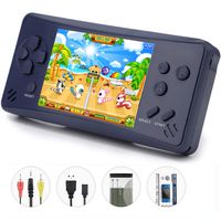 HigoKids Retro Classic Handheld Game Console Built in 218 Games AV Out Retro Childhood Family TV Video Game Controller 3.5 Inches LCD Large Screen 1 USB Charge Handheld Games for Adults-Royal Blue