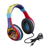 Ryans World Kids Headphones for Kids Adjustable Stereo Tangle-Free 3.5mm Jack Wired Cord Over Ear Headset for Children Parental Volume Control Kid Friendly Safe for School Home Packaging