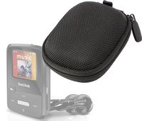 DURAGADGET Hard Black EVA Protective Storage Case - Compatible with SanDisk Clip Zip 4GB/8GB MP3 Player with FM Radio