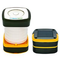 Compact Solar Charging LED Camping Lantern Flashlight For Travel, Camping Fishing - Sun Powered and USB Rechargeable, Portable Mini Collapsible Telescopic Lantern Design with Mobile Phone Charger