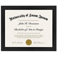 Americanflat 8.5x11 Black Diploma Frame | Shatter-Resistant Glass. Hanging Hardware Included!