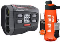 Bushnell Hybrid Golf Laser/GPS Rangefinder Gift Set with Premium Water Bottle, Pitchfix Divot Tool & Microfiber Towel | Pinseeker Jolt, 5X, 1000 Yards | 201835 (+Bushnell Gift Set)