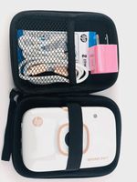 HP Sprocket 2-in-1 Instant Camera & Pocket Photo Printer, Print Photos on 2x3 Sticky-Backed Paper+ Travel case+ Photo Paper (10 Sheets) + USB Cable+ Dual USB Charger with Fast &Regular Charging