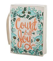 Faithworks Canvas Bible Book Cover, Count It All Joy,