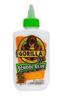 Gorilla Kids School Glue, 4  ounce. Bottle, White, (Pack of 1)