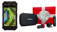 SkyCaddie SX500 Premium Gift Box Bundle | +USB Charging Wall/Car Adapters & PlayBetter Protective Hard Case | Rugged, Touchscreen, 5" Display, 35,000 Maps | Handheld Golf GPS