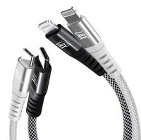 LAX USB C to Lightning Cable - 1 FT (2 Pack) [Apple MFi Certified] Fast Charging Braided Sync Cord, Compatible with iOS Devices iPhone 11/11 Pro/11 Pro Max/XS Max/XS/XR/X/8 Plus/8, iPad and More