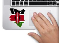 Map with flag inside Kenya 3x3.4 inches sticker decal die cut vinyl - Made and Shipped in USA