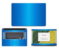decalrus - Protective Decal for Acer ChromeBook 15 CB515-1HT-P39B (15.6" Screen) Laptop LITE Blue Texture Brushed Aluminum Skin case Cover wrap BAacerChromebook15CB515_1HTLiteBlue