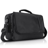 NAVISKAUTO Universal Business Messenger Bag Shoulder Bag for 10.1 inch Dual Portable DVD Player, Laptop and Tablet-Black (10.1 inch)
