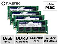 Timetec Hynix IC 16GB KIT(4x4GB) Compatible for Apple Mid 2010/2011 iMac 21.5/27 inch DDR3 1333MHz PC3-10600 CL9 204 Pin SODIMM Upgrade for iMac 11,2 iMac 11,3 iMac 12,1 iMac 12, 2 (16GB KIT(4x4GB))
