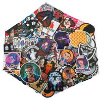 Sticker 100PCS Stranger Things Movie Decal Waterproof Vinyl Stickers Wardrobe Durable Decals intensely hued for MacBook Water Bottles Laptop Computer Phone Car Skateboard Bike Cycle Guitar