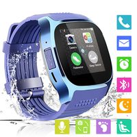 Smart Watch Bluetooth Smartwatch Unlocked cell Phone Watch with SIM TF Card Smart Wrist Watch with Camera Fitness Tracker Sports Watch for All Android Phones Samsung Huawei Men Women Kids (Blue)