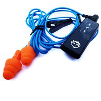 Bluetooth Workinbuds Orange/Blue - Earplug Earphones with Jabeez Wireless Headset (Bundle)