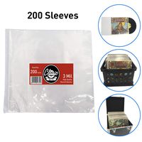 Classic Acts Vinyl Record Sleeves Protect Your Album Covers - LP Sleeves Fit Single and Double Albums - Size: 12.5" X 12.75" - 3 Mil Thick (200 Pack)