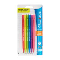 Paper Mate SharpWriter Mechanical Pencils, 0.7mm, HB #2, Assorted Colors, 6 Count