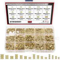 DYWISHKEY 400 Pieces M2 M3 M4 M5 Female Thread Knurled Nuts Brass Threaded Insert Embedment Nuts Assortment Kit