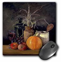 3dRose LLC 8 x 8 x 0.25 Inches Mouse Pad, Autumn Harvest Table Painting No. 1 (mp_36418_1)
