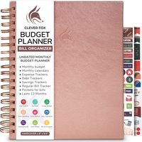 Clever Fox Budget Planner & Monthly Bill Organizer With Pockets. Expense Tracker Notebook, Budgeting Journal and Financial Planner Budget Book to Control Your Money. Large Size (8" x 9.5") - Rose Gold