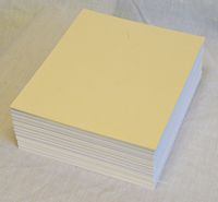 topseller100, Pack of 50 sheets 8x10 UNCUT matboard / mat boards (Cream)