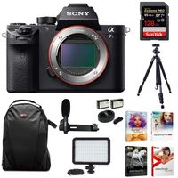 Sony Alpha a7SII Mirrorless Digital Camera (Body Only) w/ 128GB SD Card & Photo/SLR Sling Backpack