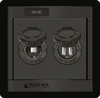 Blue Sea Systems 360 Panel with 12V DC Socket and Dual USB Charger