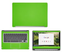 Decalrus - Protective Decal for Acer ChromeBook R13 CB5-312T (13.3" Screen) Laptop Green Carbon Fiber Skin Skins Decal wrap CFacerChrmbkCB5_312Green