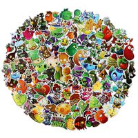 100Pack Plants vs. Zombies Game Stickers Set Random Sticker Decals for Water Bottle Laptop Cellphone Bicycle Motorcycle Car Bumper Luggage Travel Case. Etc (Plants vs. Zombies)