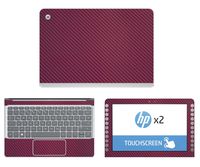 Decalrus - Protective Decal for HP x2 210 G2 (Detachable PC) (10.1" Screen) Laptop Wine Carbon Fiber Skin Skins Decal for case Cover wrap CFhpX2_210G2Wine