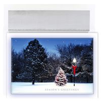 Masterpiece Studios Holiday Collection 18 Cards / 18 Foil Lined Envelopes, Tree & Lamplight