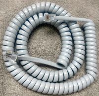 5 Pack of Platinum Gray 12' Ft Handset Cord for Comdial Phone Impact 8000 Series 8012 8024S 8101N 8112N 8112S 8124 8212N 8212S 8312S 8312SJ 8324S 8324SJ IP GT PG PT Curly Coil Lot by DIY-BizPhones