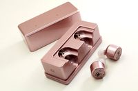 Truly Double Wireless Earbuds, Wireless Bluetooth Sport Noise Cancelling Sweatproof Headphones in-Ear Design Bulit-in Mic IPX4 Waterproof apt-x Sound Effect Wiith Power Charging Box (Pink)