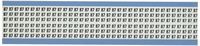 Brady WM-87-PK Repositionable Vinyl Cloth (B-500), Black on White, Solid Numbers Wire Marker Card (25 Cards)