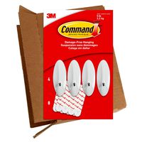 Command Hooks, White, Large, 4 hooks, 8 strips, Ships In Own Container (GP069-4NA)