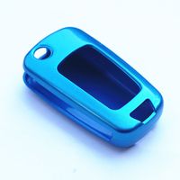 MJKEY Blue Plastic Paint Protective Flip Smart Remote Key Fob Cover Shell Case Skin Bag Key Chains Holder for Chevrolet Buick GMC 2 3 4 5 Button