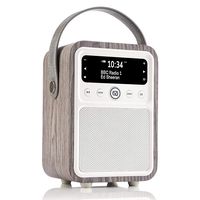 VQ Monty HD Digital Radio with AM & FM, Bluetooth & Alarm Clock - Real Wood Case Limed Oak