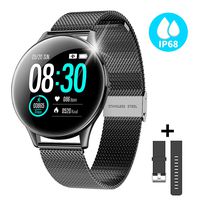 CatShin Fitness Tracker for Man Women CS10 Smart Watch Round Face IP68 Activity Tracker Waterproof with Heart Rate Monitor Sleep Step Calorie Counter Message Notification Compatible for Android/iPhone