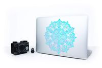 Laptop Stickers MacBook Decal - Removable Vinyl - Mandala Decal Skin for Apple MacBook Air Pro 13 15 inch Mac Retina - Best Decorative Sticker by Artsybb (Green Blue)
