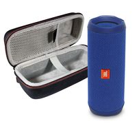 JBL Flip 4 Portable Bluetooth Wireless Speaker Bundle with Protective Travel Case - Blue