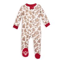 Burt's Bees Baby Unisex Baby Sleep & Play, Organic Pajamas, NB-9M One-Piece Zip Up Footed PJ Jumpsuit, Gingerbread, 3-6 Months