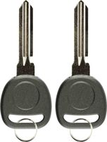 KeylessOption Replacement Uncut Transponder Chip Key Blank Ignition for Circle Plus (Pack of 2)