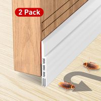 Holikme Door Draft Stopper 2 Pack Cream White 39-inch Under Door Draft Blocker Insulator Door Sweep Weather Stripping