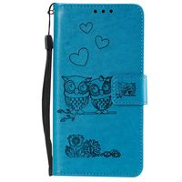 Lomogo Leather Wallet Case for Galaxy A10S with Stand Feature Card Holder Magnetic Closure, Shockproof Flip Case Cover for Samsung Galaxy A10S - LOHHA100933 Blue