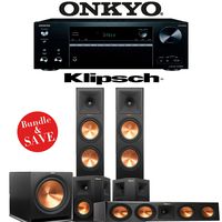 Klipsch RP-280F 5.1-Ch Reference Premiere Home Theater System with Onkyo TX-NR676 7.2-Ch 4K Network AV Receiver
