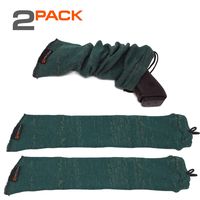 Arcturus Silicone-Treated Handgun Socks - Large, Flexible Design (3.5" x 16") Easily Fits Your Pistol or Revolver (2-Pack, Green)