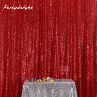 Dark Red PartyDelight Sequin Backdrop, Wedding Curtain Special Events, Party, 6FTx7FT