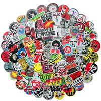 Rock Music Band Laptop Stickers Car Skateboard Motorcycle Bicycle Luggage Guitar Bike Decal 100pcs Pack (Rock Music Band)