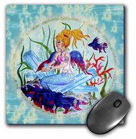 3dRose LLC 8 x 8 x 0.25 Inches Aquamarine Dreams Mouse Pad (mp_3628_1)